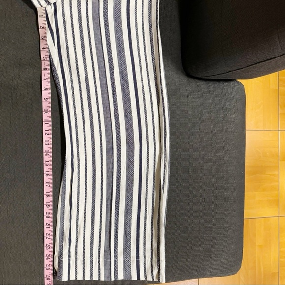 Alice + Olivia Laurice Knot Front Striped Wide Leg Jumpsuit in Blue/White Size 6 - Picture 12 of 16